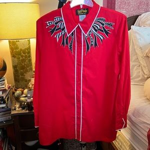 SALE! DEAL! NEW W/TAGS FABULOUS Vintage Bob Mackie Wearable Art Button Up Shirt